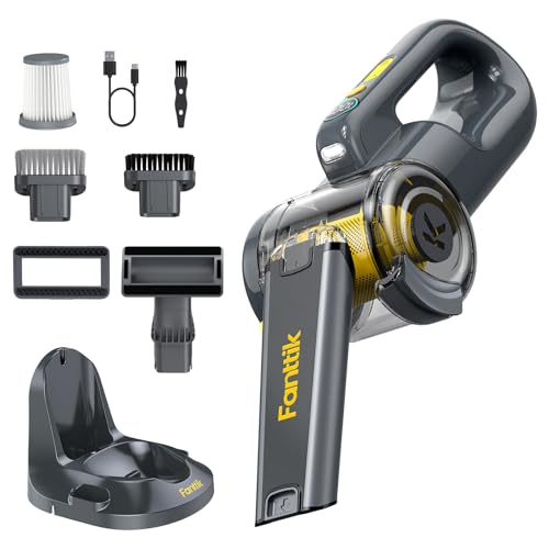 Cordless Handheld Vacuum Cleaner with 17kPa Suction, Foldable Design, Charging Base, Smart LED Display