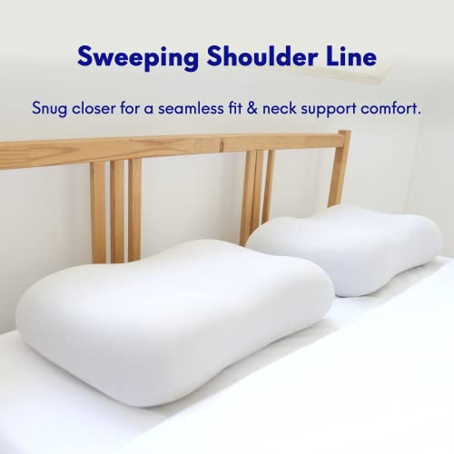 Deep Sleep Memory Foam Pillow for Side & Back Sleepers – Orthopedic Neck Support, Contour Design, Rejuvenating Rest, Calm Grey