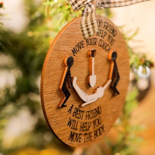 Funny Best Friend Christmas Ornaments, Dark Humor Friendship Gifts, Naughty Christmas Ornaments for Besties, Unique Good Friend Gifts, Friend for Birthday