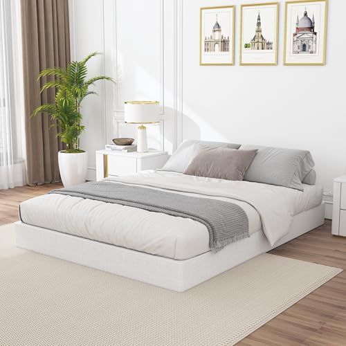 Snaye Queen Size Box Spring 8 Inch High, Heavy Duty Metal Bed Base, Noise-Free, Easy Assembly