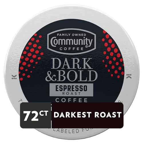 Dark & Bold Espresso Roast Coffee Pods - 12 Count Pack of 6, Compatible with Keurig 2.0