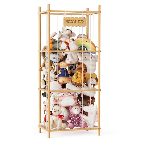 Stuffed Animal Storage Organizer 22.8W x 15.8D Large Capacity Toy Cage for Playroom