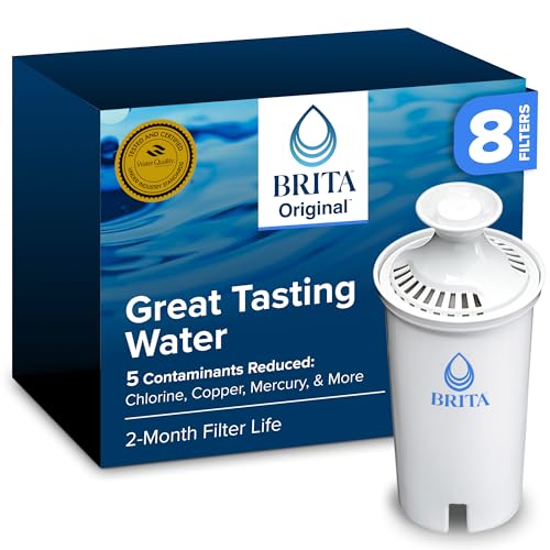 Brita Standard Water Filter 8 Pack - Replacement for Pitchers & Dispensers