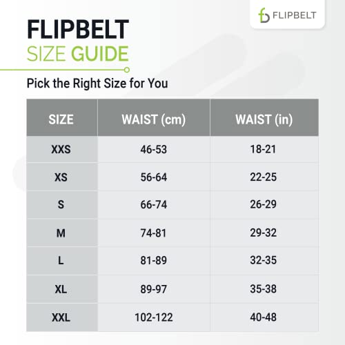 FlipBelt Classic Small Black Running Belt Phone & Money Holder
