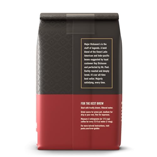 Peet's Coffee Dark Roast - 100% Arabica Major Dickason's Blend, 18 Ounce Bag