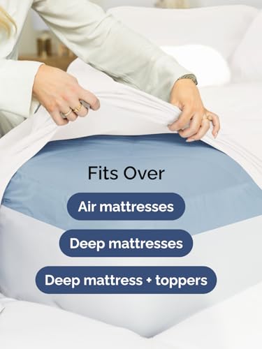 Deep Pocket King Sheet Set - 4 Piece Breathable Cooling Bed Sheets - White, 01 - White / King