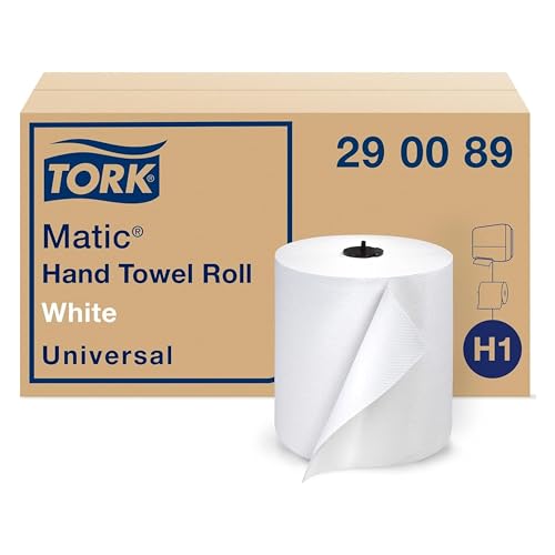 White Hand Towel Rolls 6 Pack - 700 ft Bulk Paper Towels for Restrooms - Advanced ECOLOGO Certified