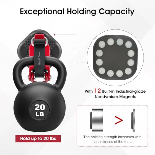 4 Pack Magnetic Shovel Holder for Truck, No-Drill Heavy Duty Axe