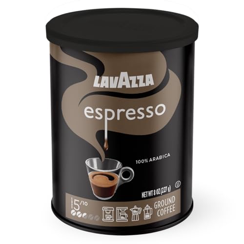 Lavazza Espresso Ground Coffee Medium Roast - 8 oz Tin, Pack of 4 - Italiano Variant