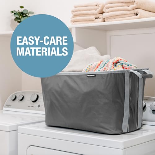 Collapsible Laundry Basket 60L 2 Pack - Charcoal Gray, Pop-Up Design