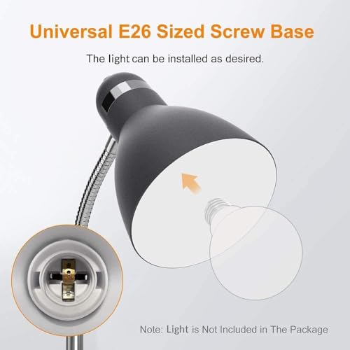 LEPOWER Metal Floor Lamp with Adjustable Gooseneck - Sand Black