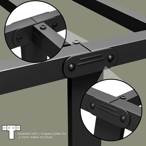 Easllre 14-Inch Twin Metal Bed Frame with Storage - Heavy Duty, Easy Assembly