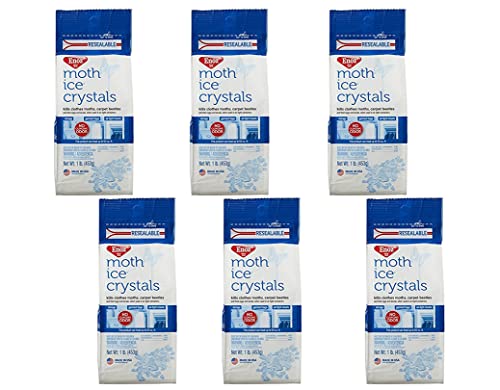 Moth Crystals 6-Pack – Pest Control for Clothes & Carpets, 6 Pounds