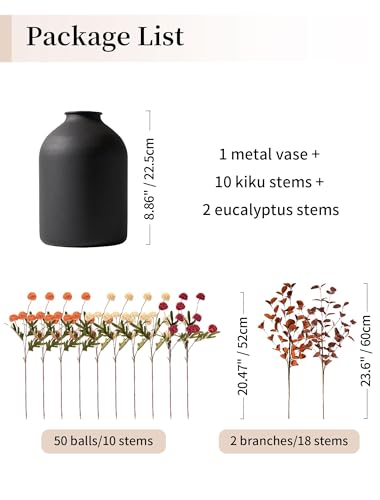 BLOSMON Faux Flowers Table Centerpiece for Dining Room, Fall Flower
