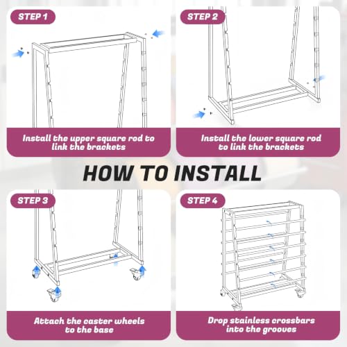 Heavy-Duty Wire Spool Rack with Locking Casters & Accessories for Industrial Use