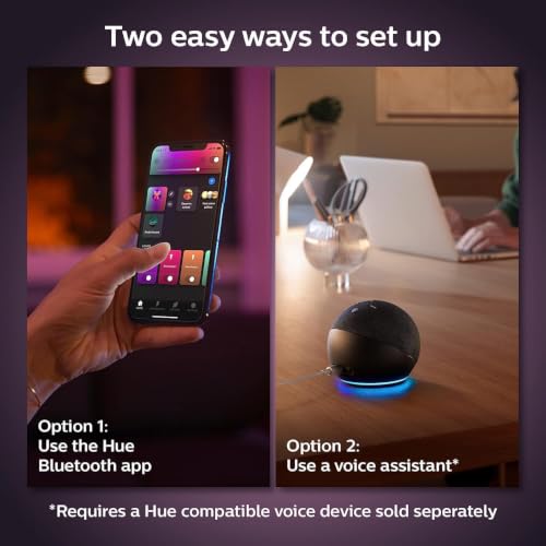 Philips Hue BR30 LED Smart Light Bulbs 2-Pack - Color Changing, Bluetooth & Voice Control