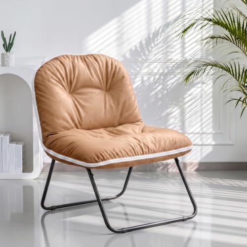 ZonLi Adjustable Floor Chair with Back Support - Brown, Cozy Lounge Seat