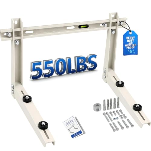 Heavy Duty Mini Split Wall Mounting Bracket for 9000–36000 BTU AC - 550 lb Capacity - Outdoor Support - Galvanized Steel (Variation of THIS listing)