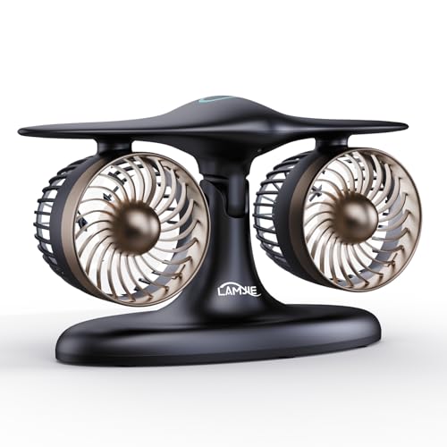 Black Jet Engine Desk Fan for Office - Rechargeable Aviation Decor Gift