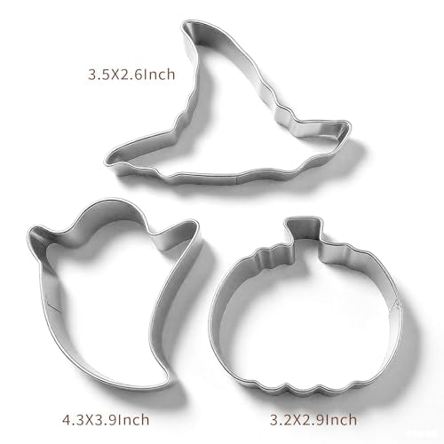 Horror-themed cookie cutters - Witch's Hat, Pumpkin, Ghost,