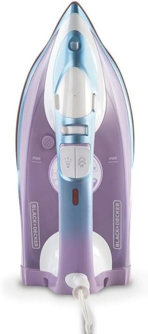 BLACK+DECKER Moonstone Iron - Ceramic Infused Soleplate & Anti-Drip Function | Auto Clean & Shut-off, 50% Smoother Glide