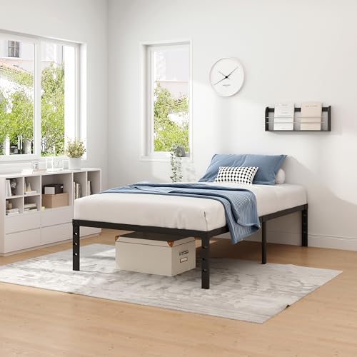 Twin Metal Bed Frame with Storage Space - 14 Inch - NEW JETO