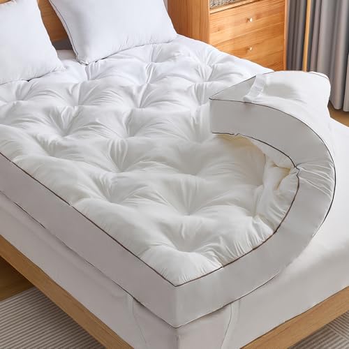 White King Memory Foam Mattress Topper for Back Pain Relief Breathable Gel Support