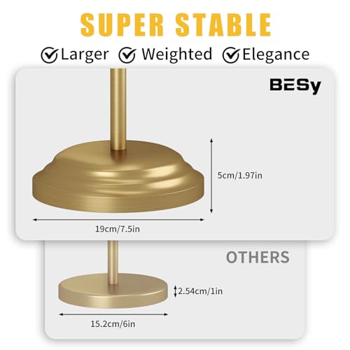 Freestanding Gold Toilet Paper Holder Floor Stand with Towel Ring - BESy
