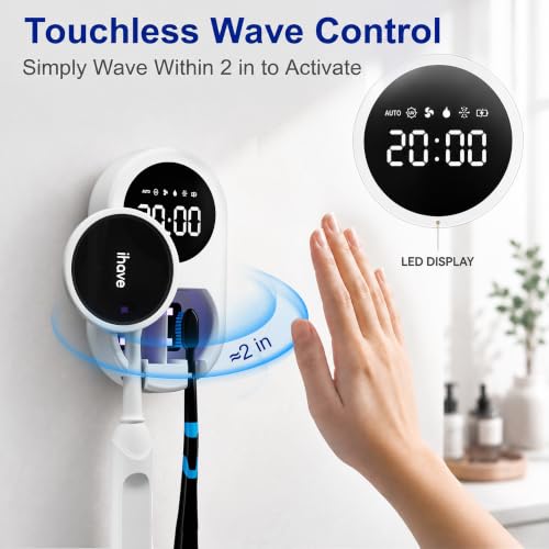 iHave UV Toothbrush Sanitizer Holder 2 Slots Wall-Mounted Auto Disinfection - White
