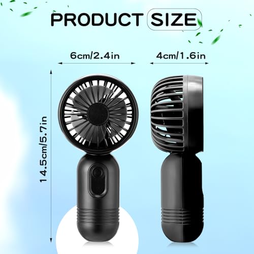 Mini Portable Fan 3 Speed Rechargeable Black - 72 Pcs Set