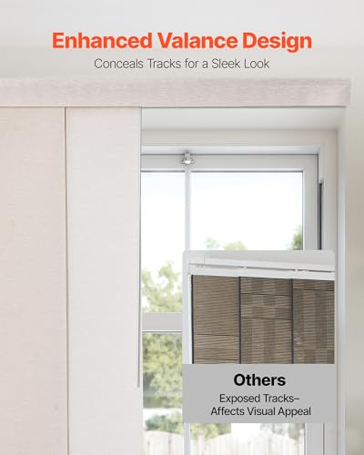 VEVOR Panel Track Blinds, Extendable from 45.8 in to 86 W, Trimmable