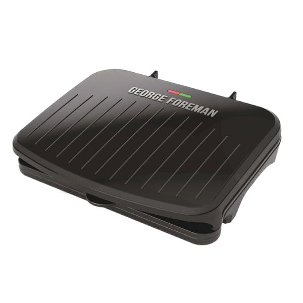 George Foreman 5-Serving Family Indoor Grill & Panini Press, Ceramic Nonstick