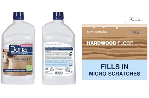 High Gloss Hardwood Floor Polish 32oz - Pack of 6, Non-Toxic & Durable
