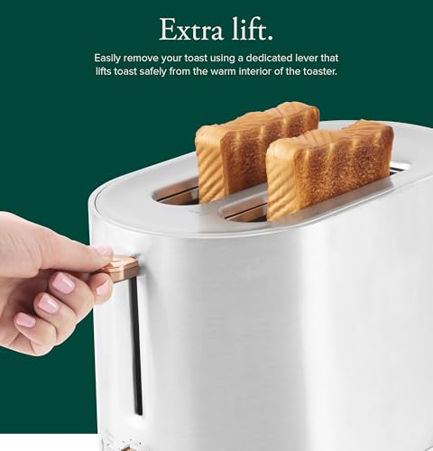 Café Express Finish 2-Slice Toaster Matte Black with Wide Slots & Bagel Mode - Kitchen Appliance
