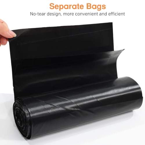 Heavy Duty Trash Bags 55-60 Gal - 100 Count, 1 Mil Thick Black Garbage Bags - ShieldTite Variation