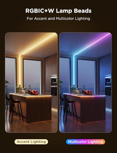 9.8ft COB LED Strip Light Pro RGBICW with Warm White - Smart WiFi Compatible