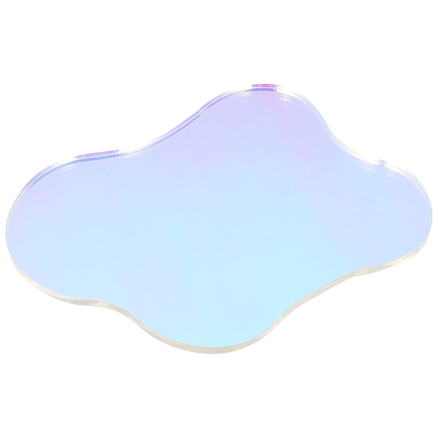 Acrylic Decorative Plate Coasters Irregular Clear Drink Coasters with Heat Insulation for Home Party Table Protection and Photography Prop