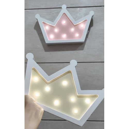 Pink Crown LED Light,Crown Lights Wall Decor,Princess Queen Kings Decoration Sign for Kids Room Home Living Room Bedroom Wedding Birthday Party Christmas