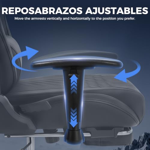 LUCKRACER Gaming Chair with Footrest, 90°-155° Reclining Ergonomic