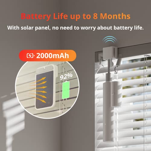 Smart Motorized Blinds Tilt Motor for Horizontal Blinds - Solar Powered, Light Sensing Control - Variation 1