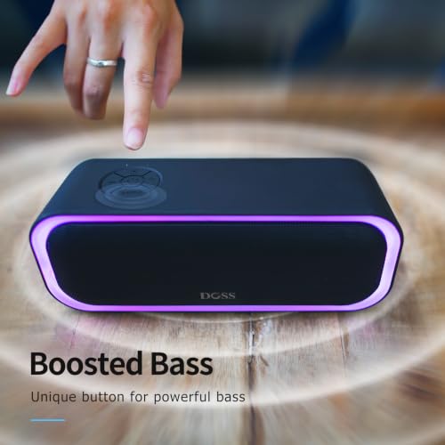 DOSS SoundBox Pro Bluetooth Portable Speaker - 20W Stereo, Waterproof Black