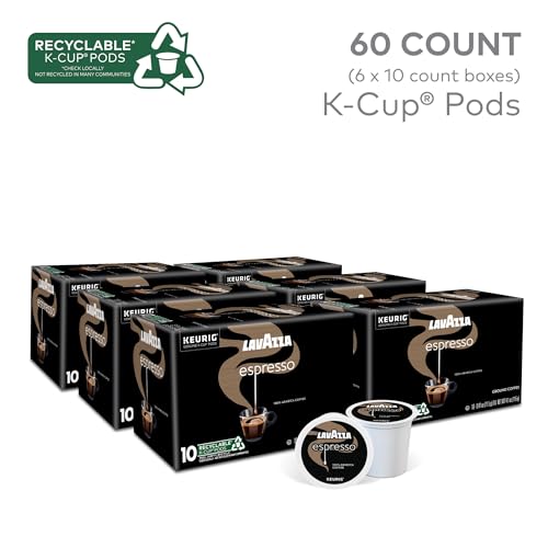 Lavazza Espresso Keurig K-Cup Pods Medium Roast 60-Count Box - 6 Packs of 10 - Variation of THIS listing