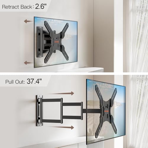 ELIVED Long Arm TV Mount for 26‑65" TVs, 37.4" Extension, Max VESA
