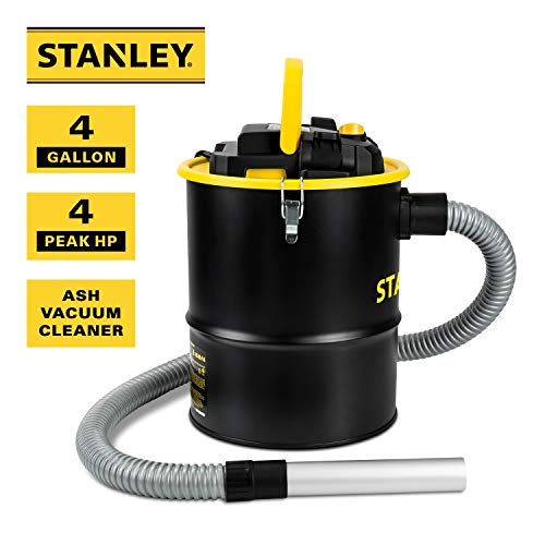 Stanley SL-18184 Ash Vacuum Cleaner 4 Gal 4 Peak HP Portable Fireplace & Barbecue Ash Vac