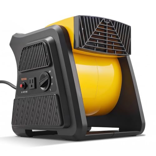 VEVOR 600 CFM Pivoting Utility Floor Fan High Velocity Blower for Drying
