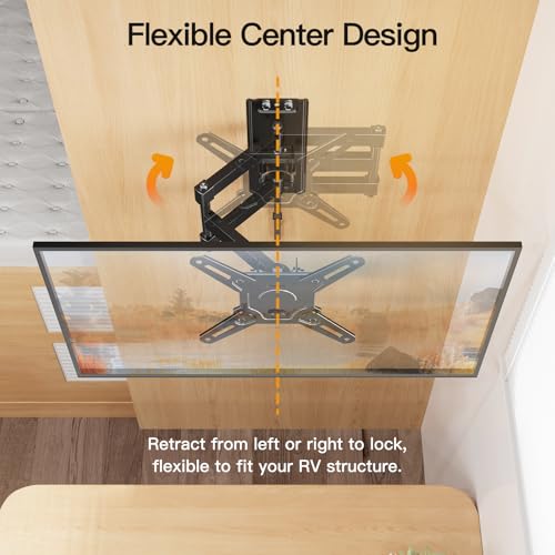 RV TV Wall Mount for 13-43 Inch TVs - Max Load 33 lbs, Dual Locking, Full Motion