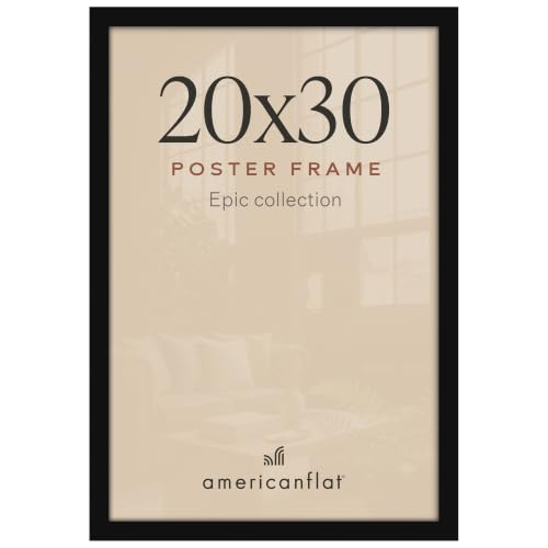 Americanflat 20x30 Black Poster Frame - Engineered Wood Wall Art Frame