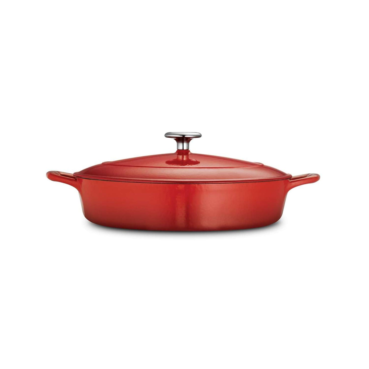 Tramontina Bestow Enameled Cast Iron Braiser Pan with Lid, 4-quart, Cactus with Gold Knob