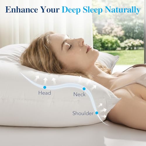 King White Goose Down Pillow 1050 Fill Power Plush Support - Variation: White / King / 1