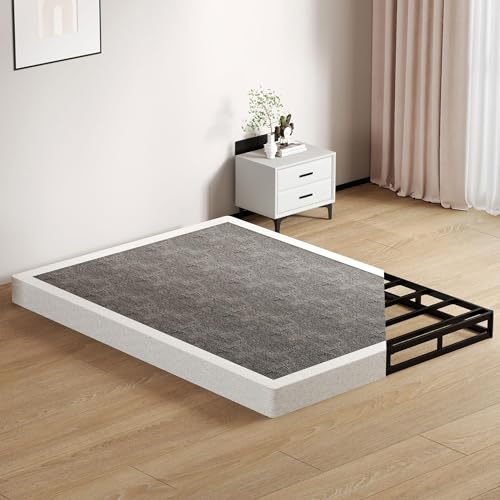 SHOANED Queen Size 5 Inch Low Profile Noise-Free Metal Box Spring Bed Foundation